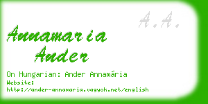 annamaria ander business card